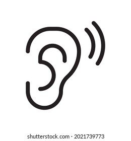 listen icon illustration  vector graphic