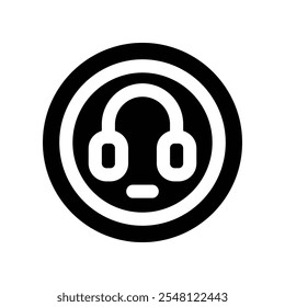 listen icon. vector glyph icon for your website, mobile, presentation, and logo design.
