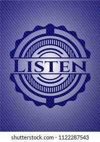 Listen with jean texture