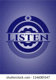 Listen with jean texture