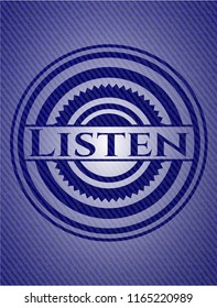 Listen with jean texture