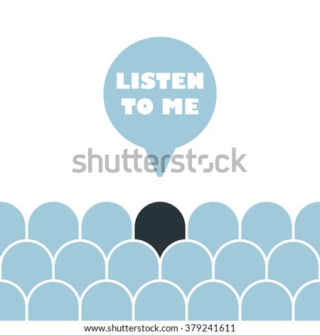 LISTEN TO ME Message bubble