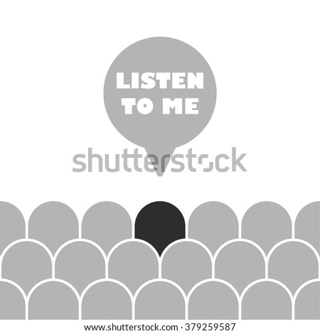 LISTEN TO ME Message bubble