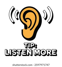 Listen More T Shirt Design