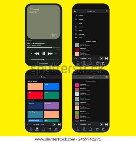 Listen to music online. Streaming service spotify. Spotify interface. A selection of playlists for you. Mobile application for listening to music and podcasts online. Apple. Iphone. Google Music.