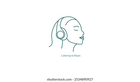 Listen to Music Vector Icon for Relaxation and Entertainment