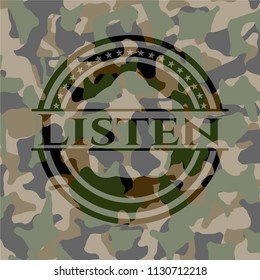 Listen on camo texture