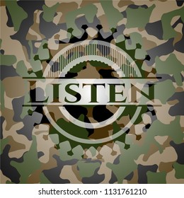Listen on camo texture