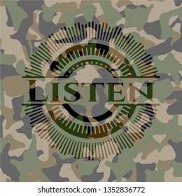 Listen on camouflaged pattern