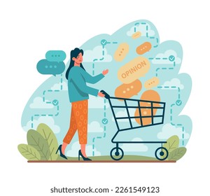Listen to other opinion. People feedback to improve work quality. Communication and collaboration skill development. Flat vector illustration