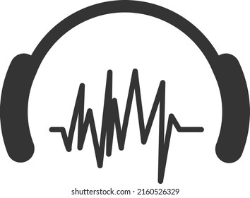 Listen sound vector illustration. Flat illustration iconic design of listen sound, isolated on a white background.