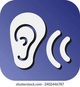 Listen Vector Glyph Gradient Background Icon For Personal And Commercial Use.
