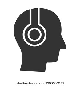listen vector glyph icon isolated on white background. listen stock vector icon for web, mobile app and ui design