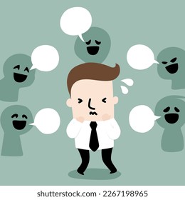 Hören Sie, was sie sagen, und lernen Sie davon, Business Cartoon-Illustration