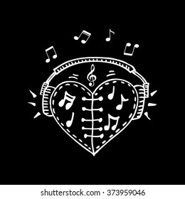 Listen to your heart. Doodle style.