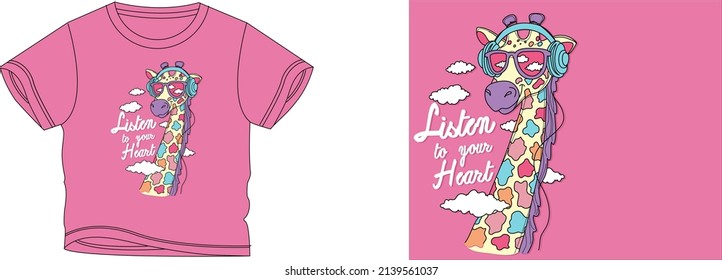 escuchar el diseño de tu camiseta de corazón color de fondo es rosa y el color de la camiseta es un color rosa hermoso y hermoso diseño