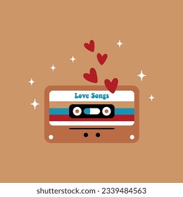 Listen to your "love song" slogan with vintage concept.