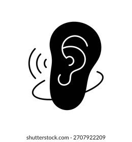 Icono de oyente con fondo blanco Vector Ilustración de stock