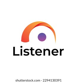 Listener modern 3d logo design