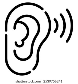 Listening Ear icon for web, app, infographic, etc