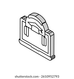 listening educational lesson of college isometric icon vector. listening educational lesson of college sign. isolated symbol illustration
