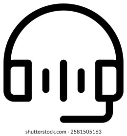 Listening Headphones Icon for Education Learn Study