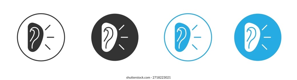 Hörsymbol für App- und Webdesign. Einfache Elementgrafik.