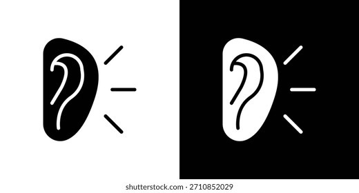 Listening icon design vector collection. flache Symbole.