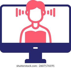 Listening Icon Fill Vector Illustration