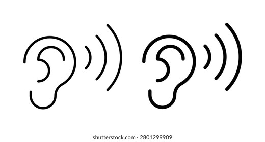 Listening icon graphic element. web icon set.