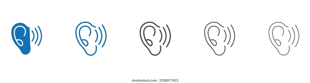 Icono de escucha Vector plano aislado en contorno