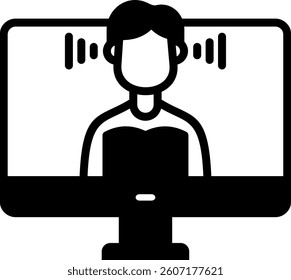 Listening Icon Mixed Vector Illustration