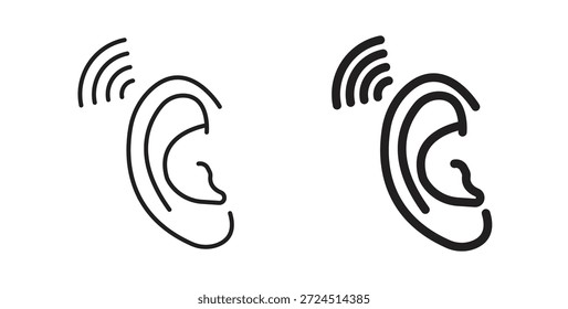 Hörsymbol in einfachen flachen Trend modernes Grafikdesign abstraktes Logo Element