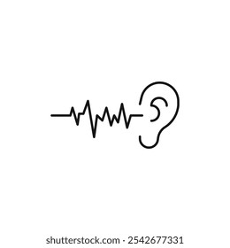 Listening icon Thin line art isolated