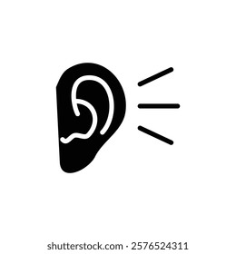 Listening icon web design in vector