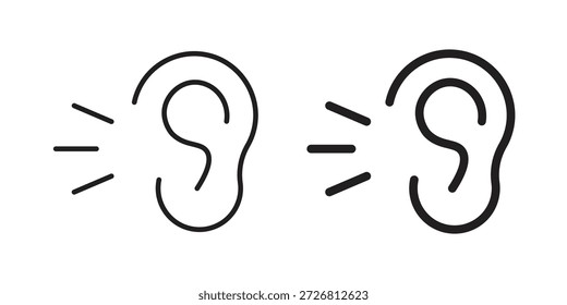 Listening icons vector collection for web designs. flat icons