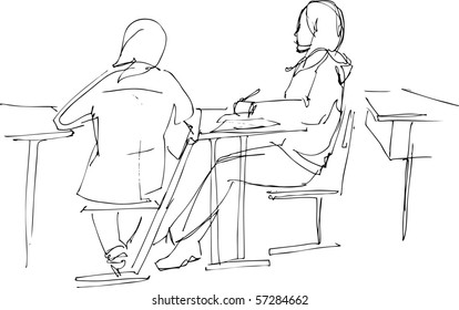 listening to a lecture