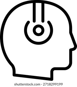 ícone de linha do listener vetor de ilustração