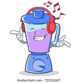 Listening music blender character cartoon style