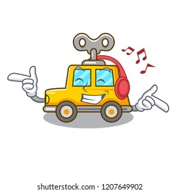 Listening music cartoon clockwork toy car for gift