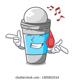 Listening music deodorant rolls on in character bags