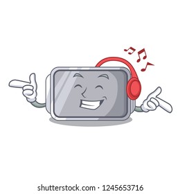 Listening music empty baking tray close with character