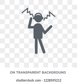 Listening Music icon. Trendy flat vector Listening Music icon on transparent background from Activity and Hobbies collection. 