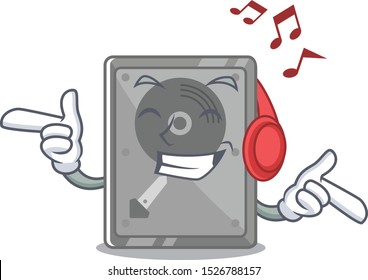 Listening music internal hard drive above character table