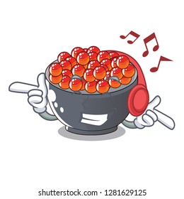 Listening music salmon roe character ready to eat