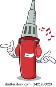 Listening music soldering iron in the character shape