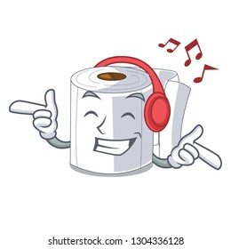 Listening music toilet paper in shape of mascot