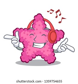Listening music toy pink starfish the character table
