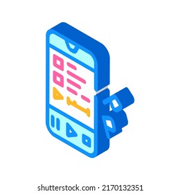 listening to podcast isometric icon vector. listening to podcast sign. isolated symbol illustration