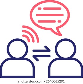 Listening Skills Icon Color Vector Illustration